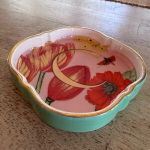 Anthropologie Eden Monogram Stoneware Trinket Dish